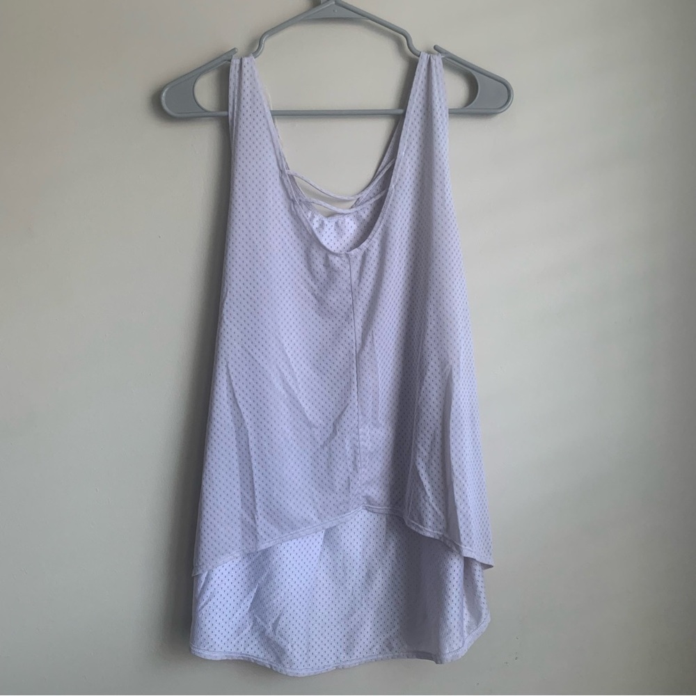 Nike Dr Fit Light Gray high low lightweight tank Top size 2XL - Picture 3 of 6